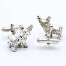 Load image into Gallery viewer, French Bulldog 925 Sterling Silver Cufflinks

