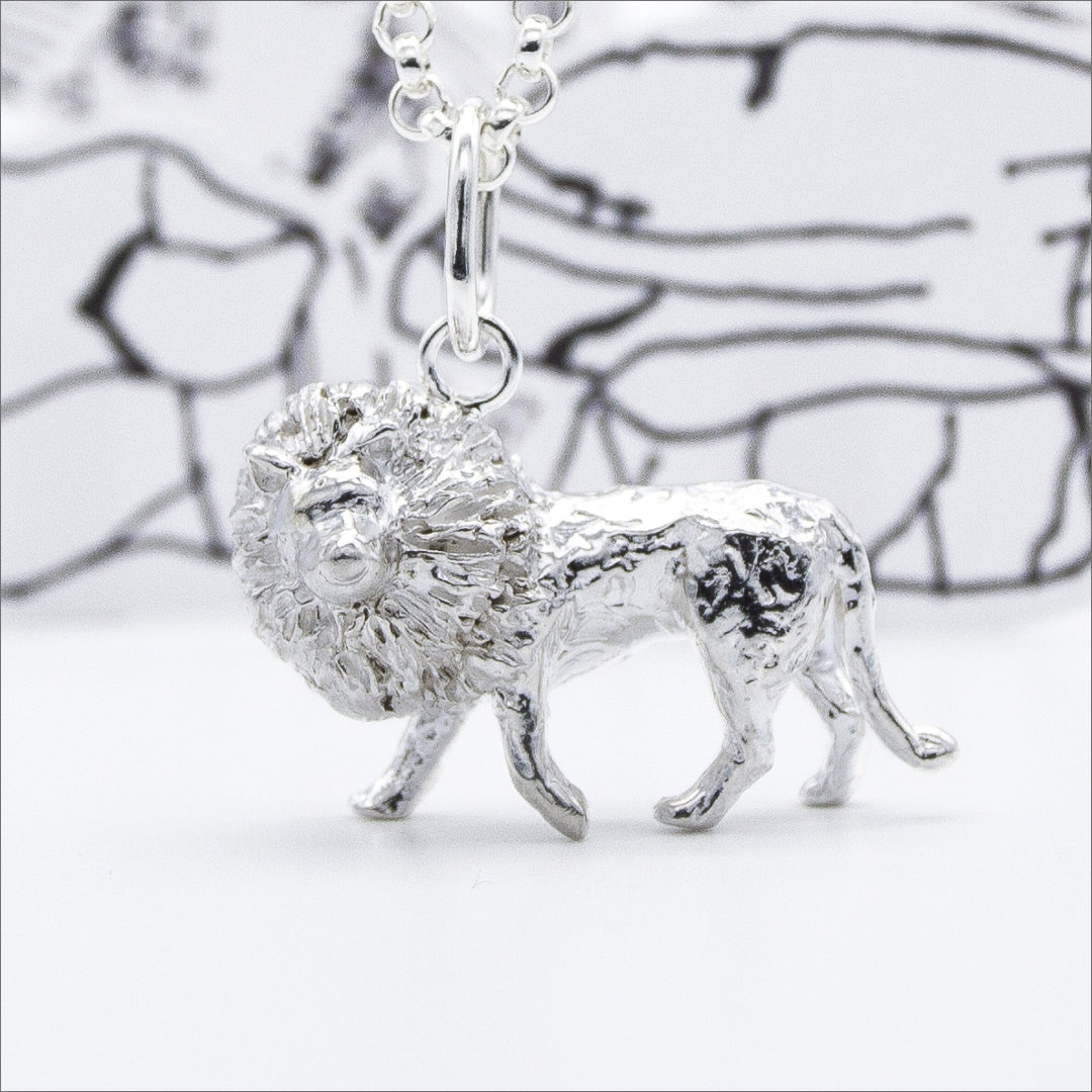 Wildlife - Lion 925 Sterling Silver Necklace
